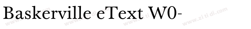Baskerville eText W0字体转换